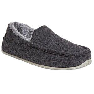 Deer Stags Spun Mens Moccasin Slippers, 10, Gray